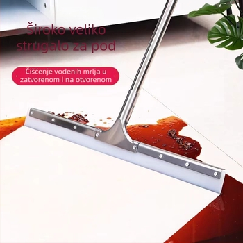 Nehrđajući čelični scraper za pod s gumom oštricom, duljine 40–100 cm, za pločice i kupaonicu