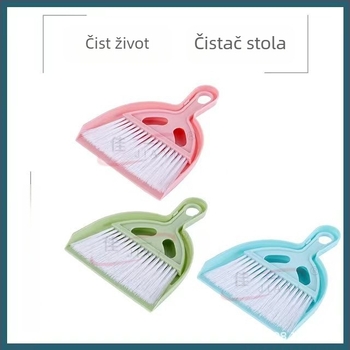 Set alata za čišćenje radnog stola: stolna četka, mala metlica, lopatica za prašinu i plastična lopatica za otpad