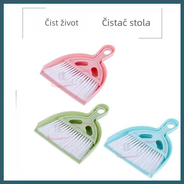 Set alata za čišćenje radnog stola: stolna četka, mala metlica, lopatica za prašinu i plastična lopatica za otpad