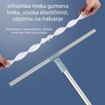 Produžni alat za čišćenje kupaonice za staklene i pločice, čarobni metla-brisac mop za suho i mokro čišćenje (35–50 cm)