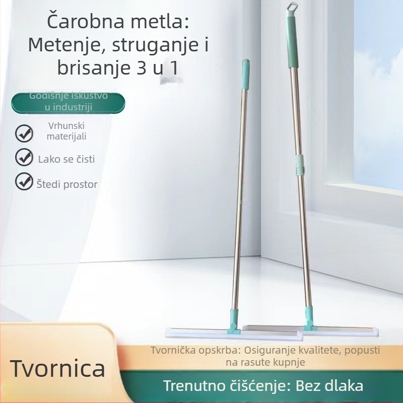 Produžni alat za čišćenje kupaonice za staklene i pločice, čarobni metla-brisac mop za suho i mokro čišćenje (35–50 cm)