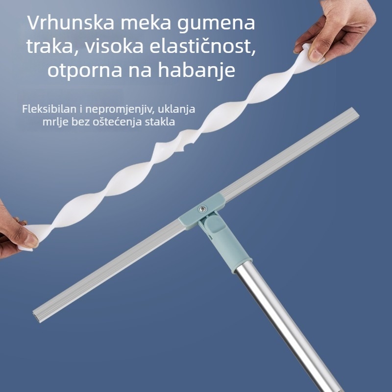 Produžni alat za čišćenje kupaonice za staklene i pločice, čarobni metla-brisac mop za suho i mokro čišćenje (35–50 cm)