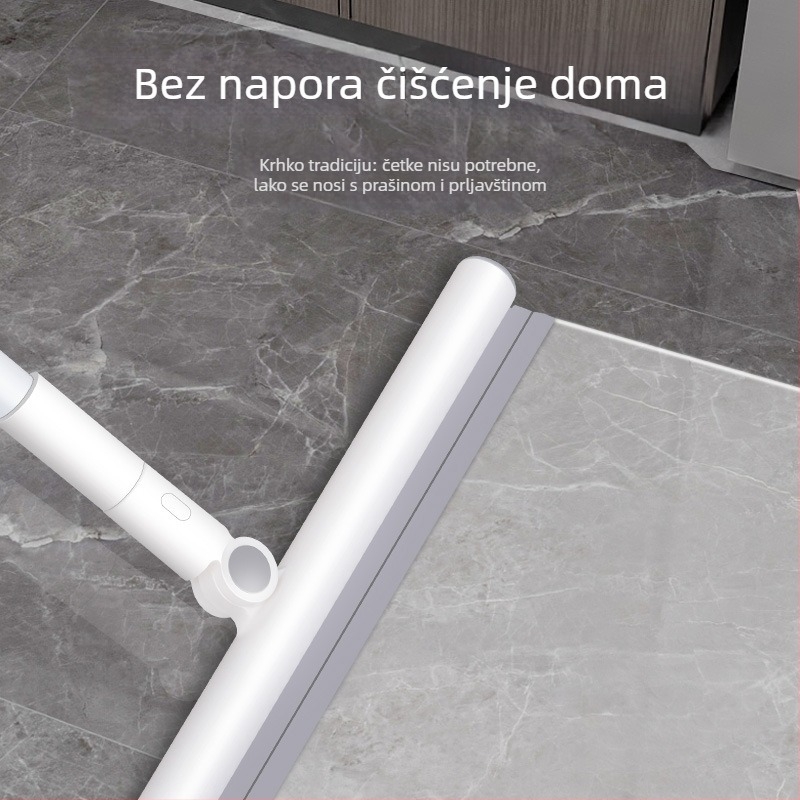 Mop za uklanjanje vode u kupaonici s plastičnim scraperom, brzo se suši, za pod i zahod, duljine 34/39/53 cm