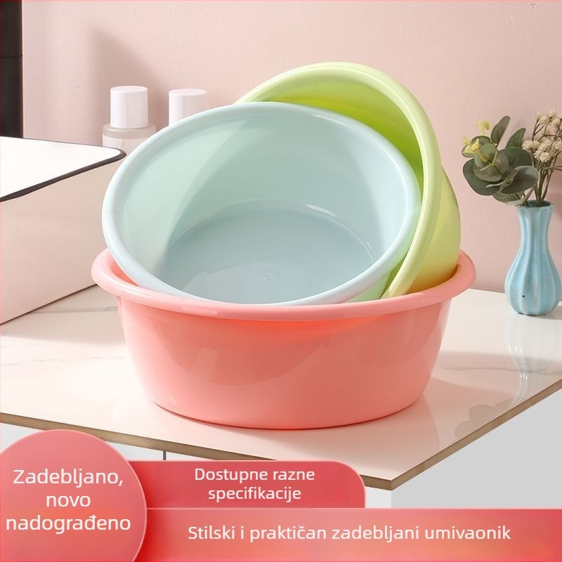 Debeli plastični bazen za kućnu upotrebu, 29 cm – za pranje povrća i rublja