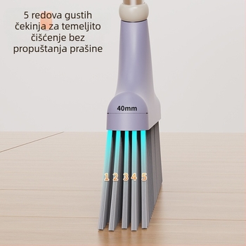 Lin Tongtong set metle i lopatice za prašinu, 5 redova vlaknastih dlaka, meka vlakna, za kućnu upotrebu