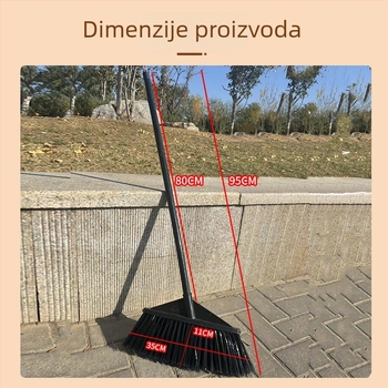 Set metla i lopatica za prašinu s prozirnom glavom i mekanim vlaknima za kosu, alat za čišćenje poda