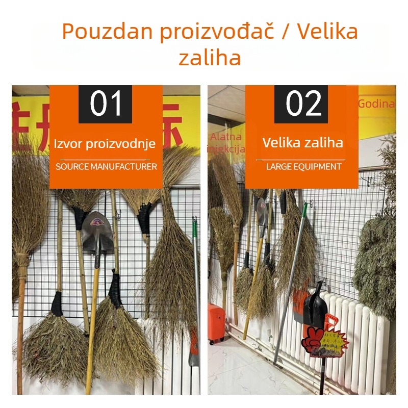 Set metla i lopatica za prašinu s prozirnom glavom i mekanim vlaknima za kosu, alat za čišćenje poda