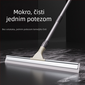 Ekstra veliki teleskopski alat za čišćenje podova: škraper, metla i brisač