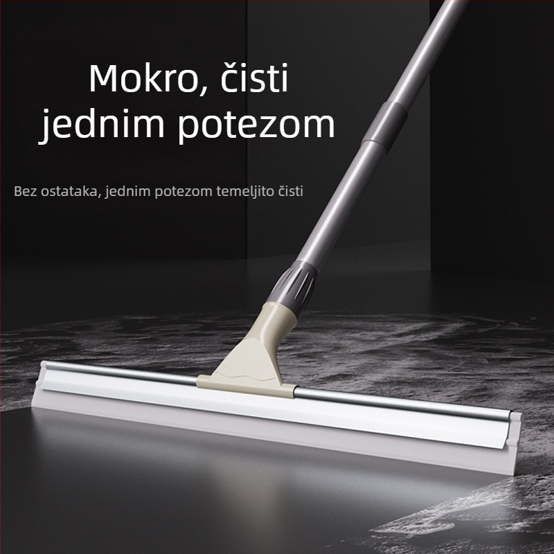 Ekstra veliki teleskopski alat za čišćenje podova: škraper, metla i brisač