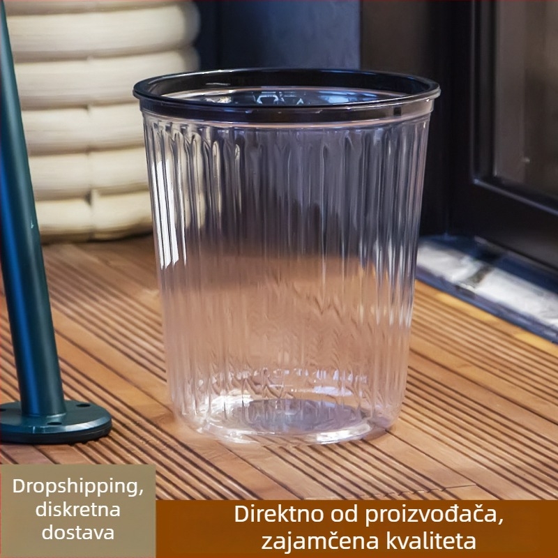 Akrilni okrugli dvostruki kanta za otpad, 10 L, moderan luksuzni dizajn za kuhinju, dnevni boravak, spavaću sobu i ured