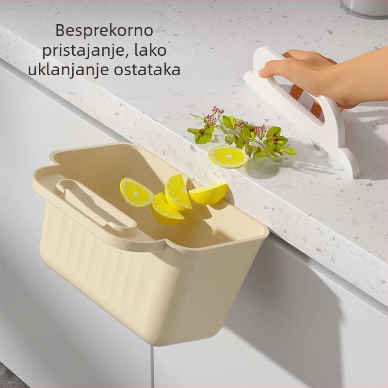 Zidna kanta za smeće s poklopcem, za vrata ormarića – pogodna za kuhinju, kupaonicu i dnevni boravak.
