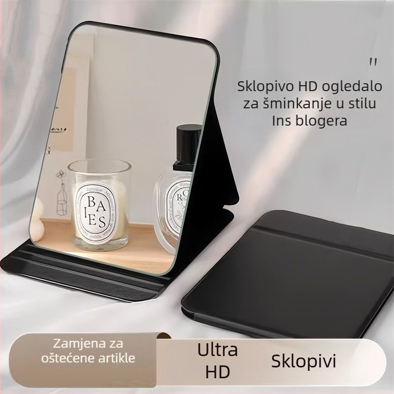 Sklopivo ogledalo za šminkanje, prijenosno stolno ogledalo za studentske domove