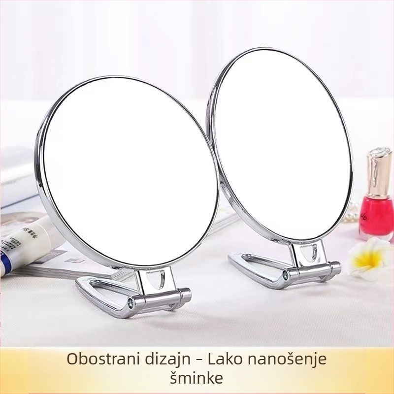 Veliko dvostrano ogledalo za šminkanje na stolu