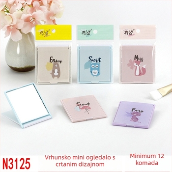 N3125 Butik karikatura – malo stolno ogledalo za šminkanje, prijenosno kozmetičko ogledalo