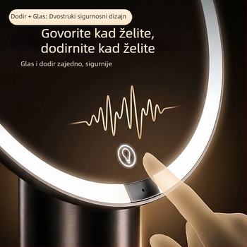 LED inteligentno ogledalo za šminkanje sa svjetlom, stolno ogledalo visoke rezolucije, ogledalo ljepote sa tri boje osvjetljenja