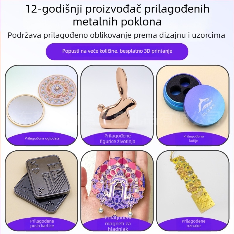 Prenosno ogledalo za šminkanje s metalnom kućištem, u antiknom stilu, za putovanja, s motivom nacionalnog stila, prigodan poklon.