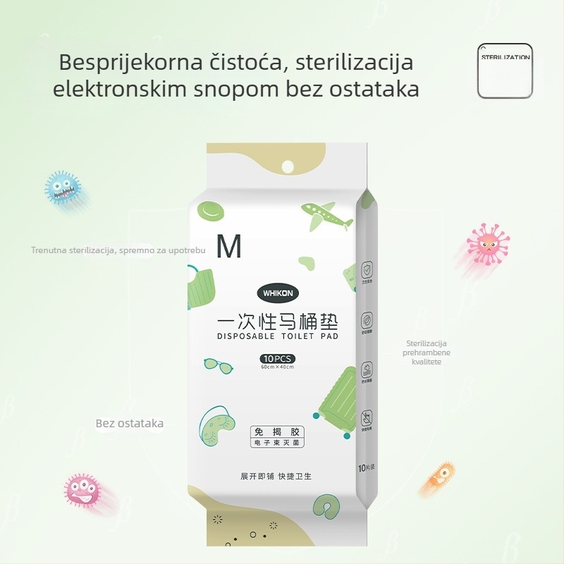 Jednokratna navlaka za dasku WC-a s potpunim pokrivanjem, za putovanja i hotele, debela, prijenosna za postporođajno razdoblje