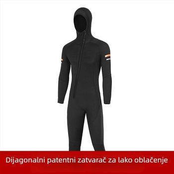 Muški 1,5 mm kapuljača neopren kombinezon za ronjenje, snorkeling i surfanje – toplo, s zatvaračem