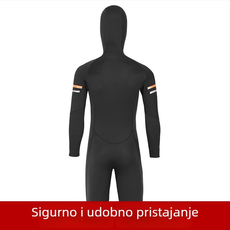 Muški 1,5 mm kapuljača neopren kombinezon za ronjenje, snorkeling i surfanje – toplo, s zatvaračem