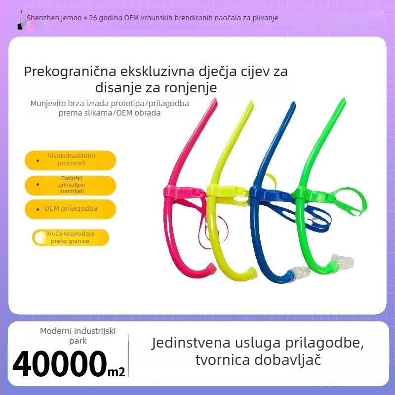 Dječji snorkelj za slobodno ronjenje – profesionalni trening ronjenja, komplet s potpuno suhim vrhom