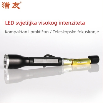 LED baterijska svjetiljka od aluminijske legure, 2 AA baterije, teleskopski zum, vanjska upotreba, LED svjetlo s višestrukim funkcijama
