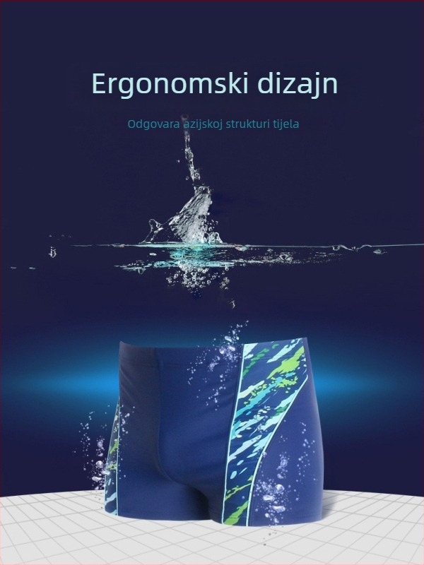 Muške prugaste kupaće šorceve s podesivom šnurom, uski kroj