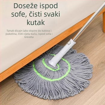 Mop bez dodirivanja rukama s automatskim stiskanjem, kućni klasični mop s upijajućom pamukom