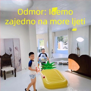 Debeli PVC plivački prsten s motivom sladoleda, plivajući raft za bazen