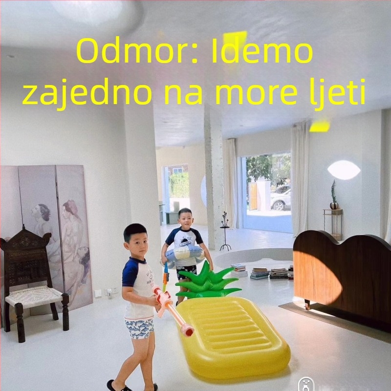 Debeli PVC plivački prsten s motivom sladoleda, plivajući raft za bazen