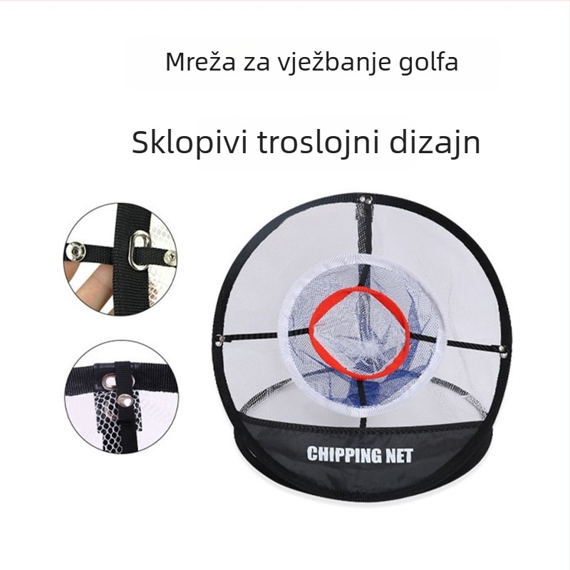 Trostruka mreža za golf trening, sklopiva i prijenosna, za ciljanje na golf terenu
