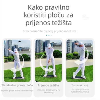 Golf ploča za premještanje središta težine – poboljšava ravnotežu i stabilnost, povećava brzinu zamaha