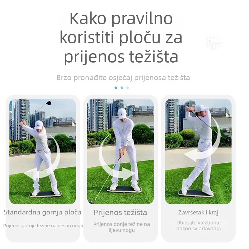 Golf ploča za premještanje središta težine – poboljšava ravnotežu i stabilnost, povećava brzinu zamaha