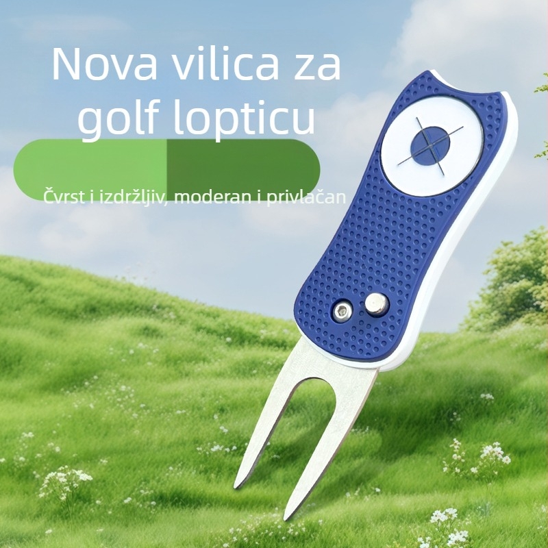 Sklopiva vilica za golf za zelene, od aluminijske legure s oprugom
