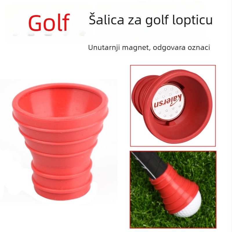 Sakupljač golf lopti s gumom usisnom čašom – mini dodatak za golf