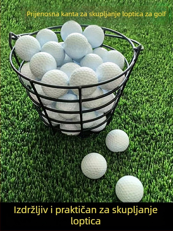Čelični koš za golf lopte s 100 loptama za trening