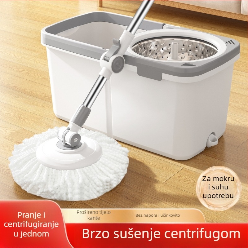 Okretni mop za pod, bez dodira rukama, kućna upotreba, mokro i suho čišćenje