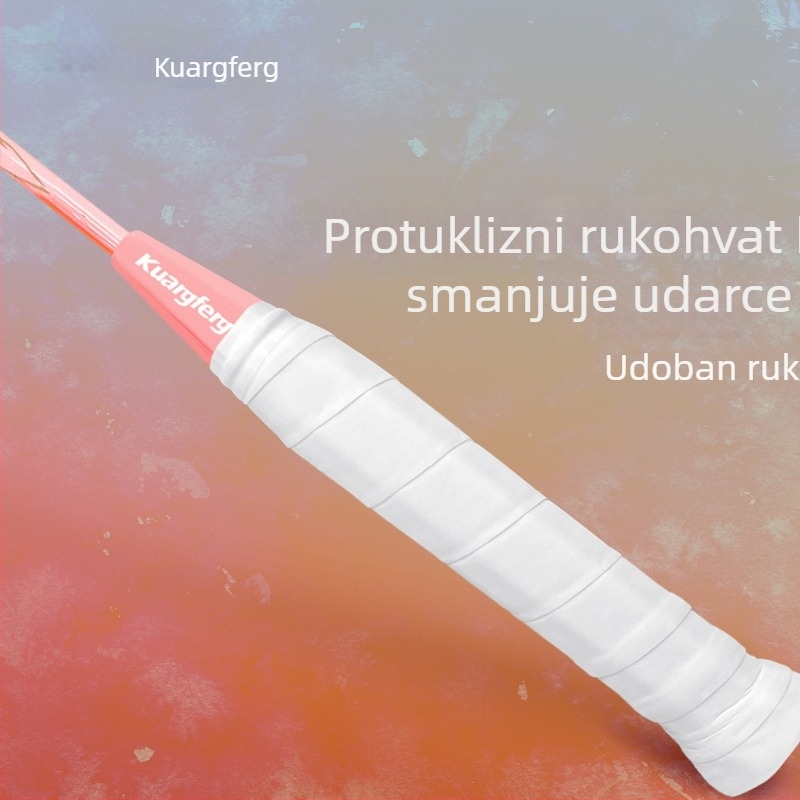 K12 Gale badminton reketa – lagana, izdržljiva, otporna na deformacije, visokokvalitetna jednodijelna aluminijska konstrukcija