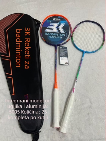 Platinum badminton raketa za trening, izdržljiva i ultra lagana ofenzivna dvostruka raketa set za odrasle i djecu