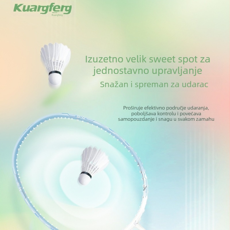 Gale karbonska badminton raketa, srednji štap, lagana, visoka elastičnost, izdržljiva, set od 6 komada
