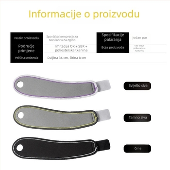 Muški zaštitnik zgloba s toplinskom zaštitom, sportska narukvica za košarku i badminton, upija znoj