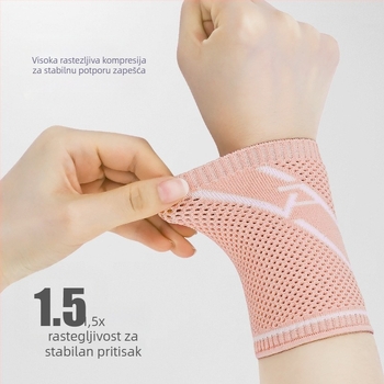 Pleteni elastični sportski zglobni bend, prozračna zaštita zgloba za fitness, vožnju biciklom, stolni tenis i badminton.