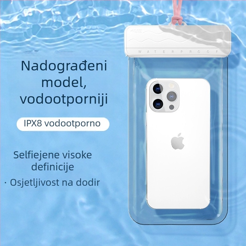 Vodootporna torbica za telefon za plivanje i podvodno snimanje, prozirna, otporna na prašinu, prenosna