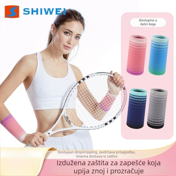 Produžena elastična zapešćna traka, upija znoj, prozračna, najlon, 3D tkanina s gradijentom, za žene, sport