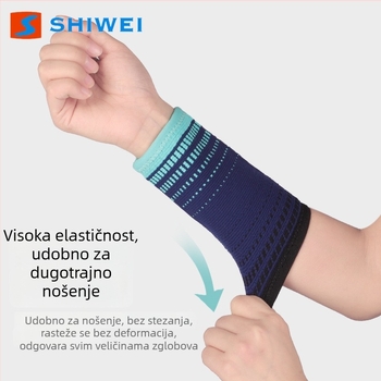 Produžena elastična zapešćna traka, upija znoj, prozračna, najlon, 3D tkanina s gradijentom, za žene, sport
