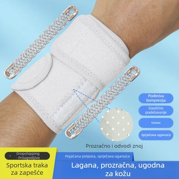 Sportski zglobni zavoj za košarku i badminton, podrška od neoprena-elastana za oporavak od ozljeda tetivnog ovoja, fiksirajući zaštitnik zgloba