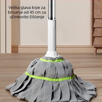 Rotirajući mop s izbacivanjem bez dodirivanja, debela i široka glava, prijenosni alat za jednostavno čišćenje