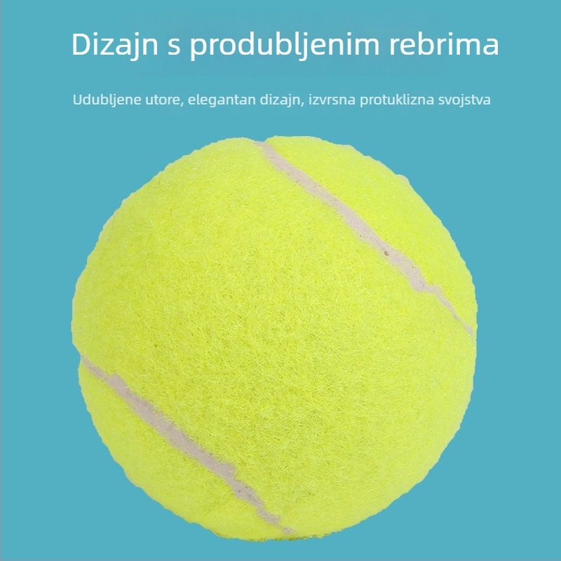 Izdrživi tenis trenirač za početnike — samostalni trening uz elastičnu užad za odskok i masažnu lopticu
