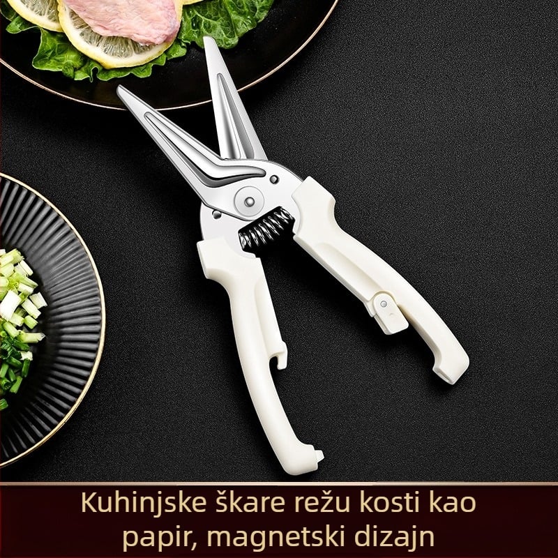 Kuhinjske škare za kosti – snažne, potpuno od nehrđajućeg čelika, kućna višefunkcionalnost za ribje kosti i roštilj