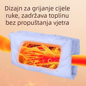 Punjivi grijač za ruke s izolacijom od dutog vlakna, prenosni USB električni grijač za ruke i struk, brzo zagrijavanje