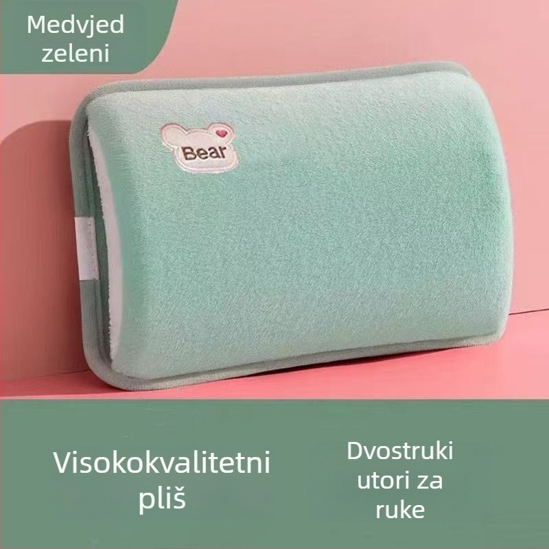 Zimska vrećica tople vode, debeli topli paket za trbuh, slatka plišana grijac ruke, topli kompres za ruke